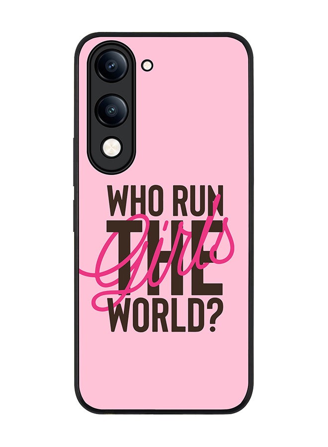 For vivo Y29s 5G / Y19s 5G Case,Slim fit Camera Protection, Shockproof Thin Phone cover  - Who run the world?